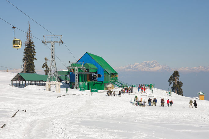 Ski resort in Gulmarg, India Ski resort in Gulmarg, India