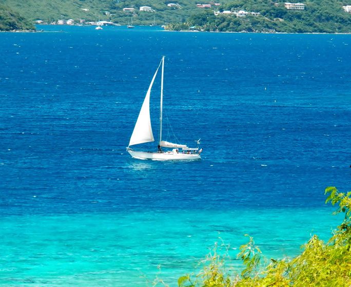 Sailing in St. Thomas, USVI
