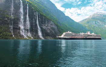 Holland America Line’s Koningsdam in Geiranger, Norway.