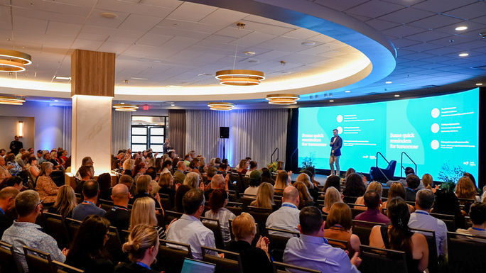 Australian sellers and North American buyers attend the Opening General Session for the AMNA25 event.