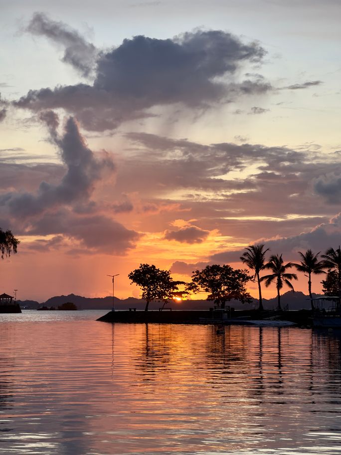 Sunset at one of Palau's 340 islands.