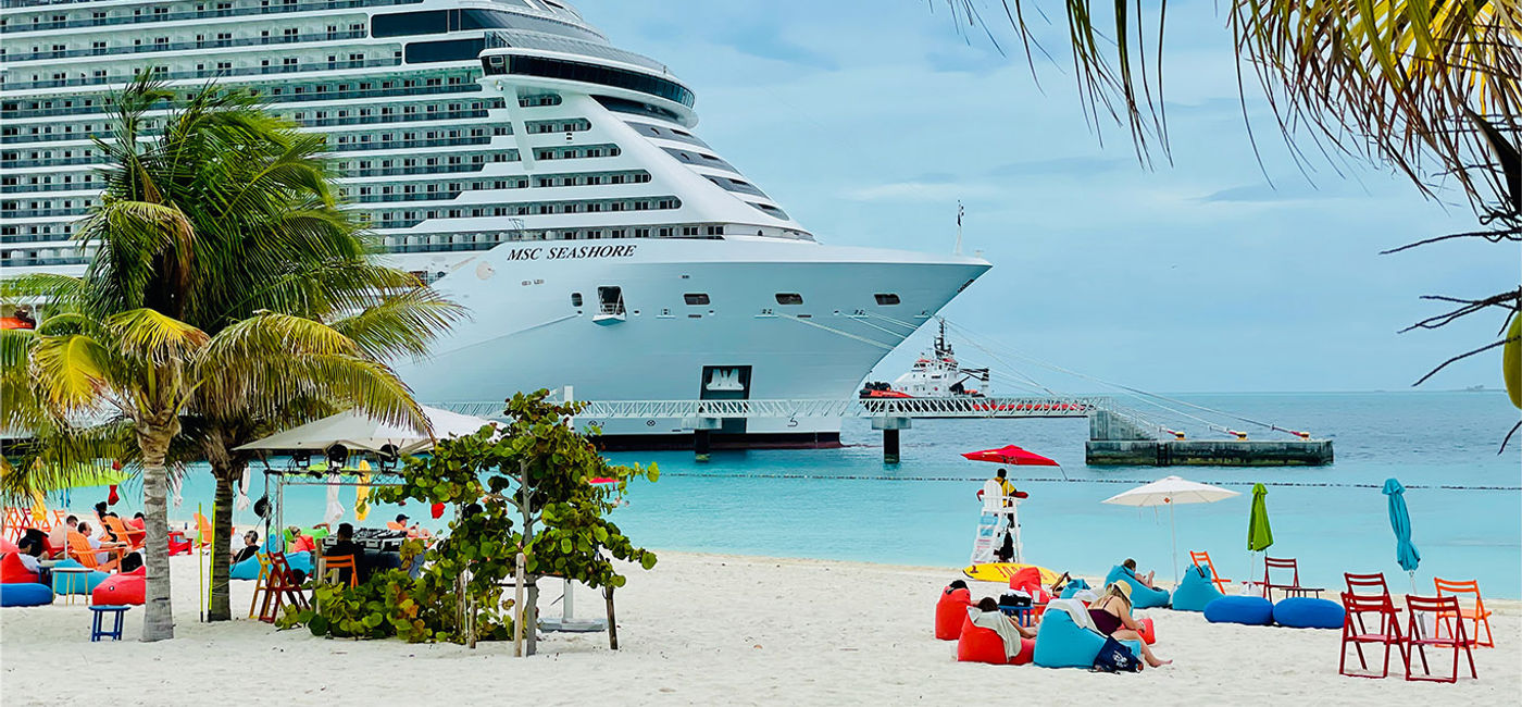 Image: MSC Seashore at Ocean Cay Marine Reserve (photo courtesy Janeen Christoff)