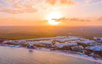 Aerial View of the Moon Palace Cancun.
