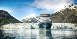 A Princess Cruises ship in Alaska.