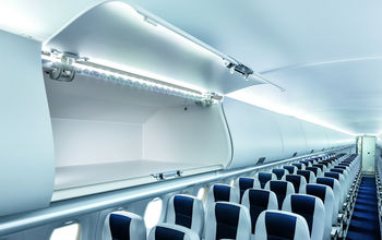 Overhead bin for carry-on luggage