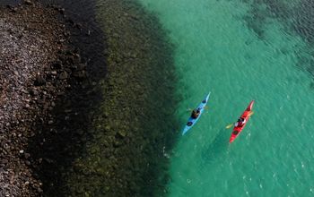 Kayaking in the clear waters off Loreto, Baja California Sur