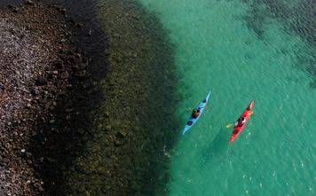 Kayaking in the clear waters off Loreto, Baja California Sur