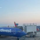 Southwest Airlines plane at William P Hobby Airport in Houston, Texas
