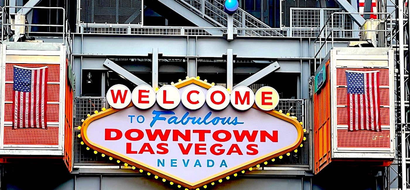 Image: Downtown Las Vegas from Slotzilla platform. (Photo Credit: Lark Gould)