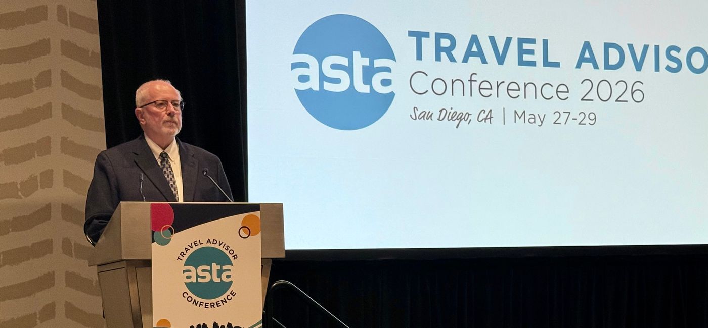Image: ASTA Executive Vice President Mark Meader speaks at the 2026 ASTA conference in San Diego, California (Photo Credit: Photo by Mia Taylor)
