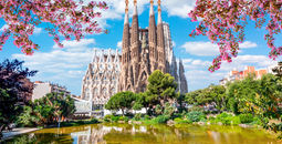 The Sagrada Familia basilica in Barcelona, Spain.