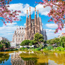 The Sagrada Familia basilica in Barcelona, Spain.