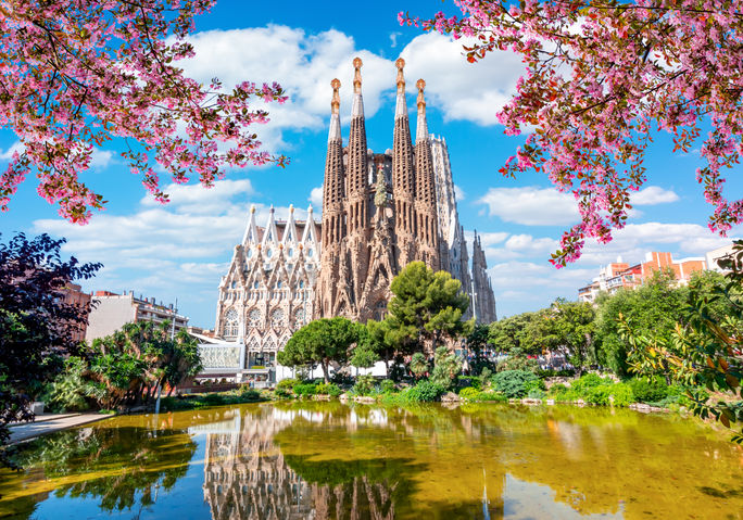 Die Sagrada Familia Basilica in Barcelona, Spanien. Die Sagrada Familia Basilica in Barcelona, Spanien.