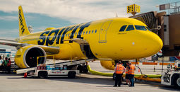 Spirit Airlines, budget airlines, airplane, spirit airplane, yellow airplane