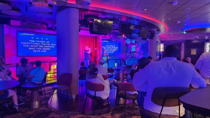Spotlight Karaoke aboard Utopia of the Seas.