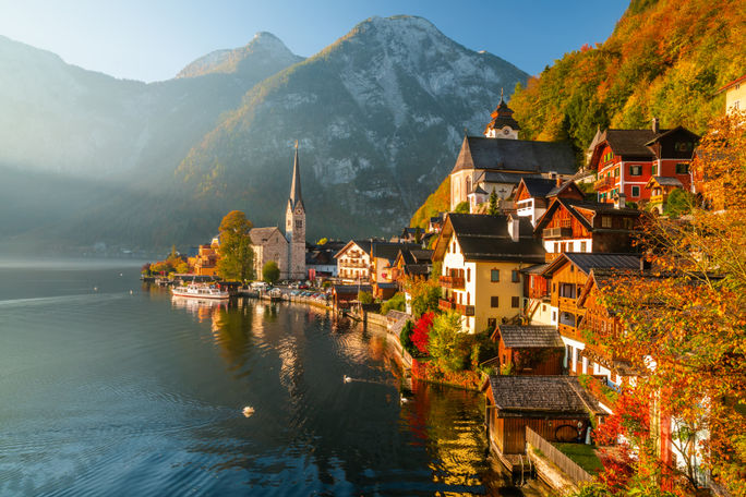 Hallstatt mountain village in Austria