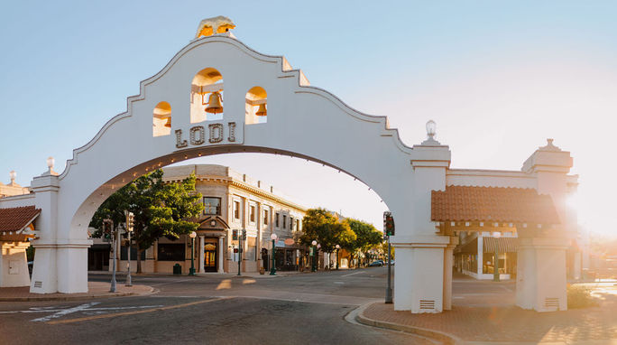The historic part of Lodi, California. Lodi, second cities, destinations in california, wine destinations