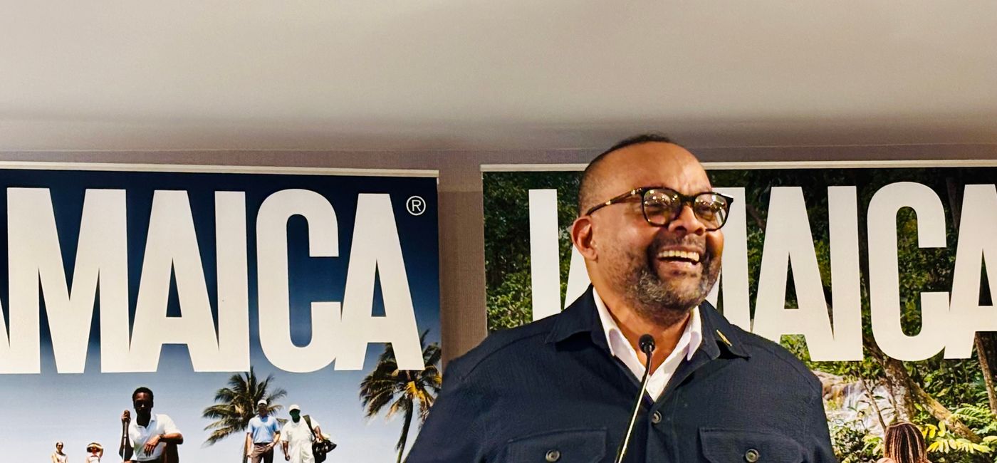 Image: Donovan White, Director of Tourism JBT addresses the Canadian travel trade (Photo Credit: Charmaine Noronha)