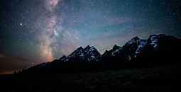Grand Teton Mountains Silhouetted by the Milky Way