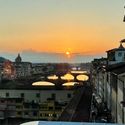 Sunset from the Uffizi Gallery in Florence, Italy