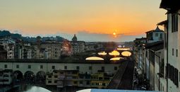 Sunset from the Uffizi Gallery in Florence, Italy