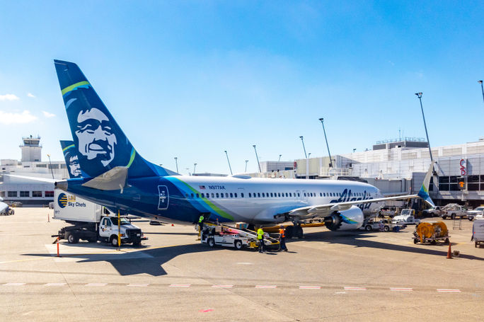 Alaska Airlines Boeing 737 Max in Seattle