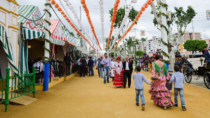 PHOTO:  The Feria de Abril in Seville. (Photo via Flickr/Sandra Vallaure)