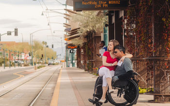 Wheel the World, wheelchair, accessibility, accessible destinations, Mesa, Visit Mesa, destination verified, bus stop