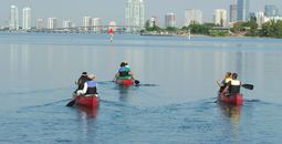 Canoeing in Biscayne Bay is one of many activities offered by Miami EcoAdventures. 