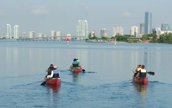 Canoeing in Biscayne Bay is one of many activities offered by Miami EcoAdventures. 