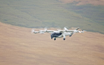Archer Midnight Air Taxi flying over the desert