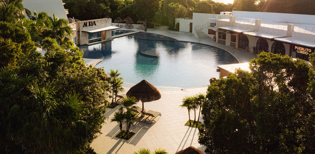 Overlooking the pool at Grand Sirenis Riviera Maya