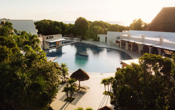 Overlooking the pool at Grand Sirenis Riviera Maya