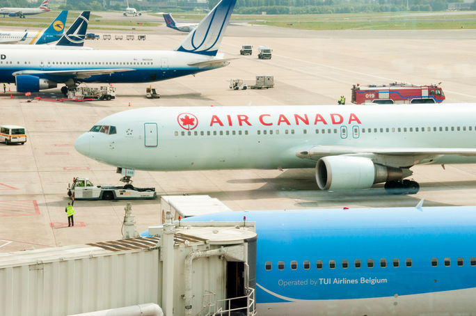 An Air Canada plane. air Canada, plane, airport