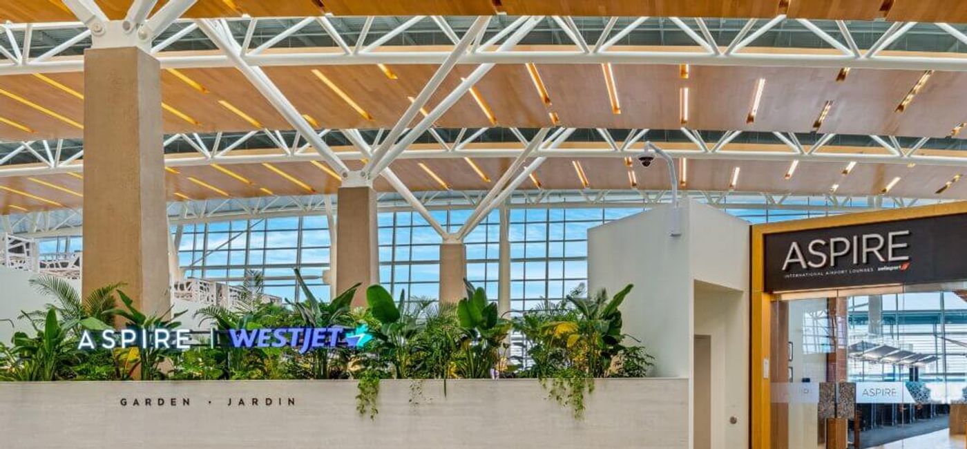 Image: Aspire WestJet Garden Lounge at YYC (Photo Credit: Swissport)