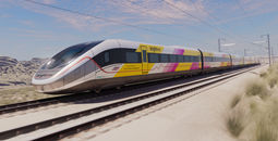New rendering of Brightline West train.