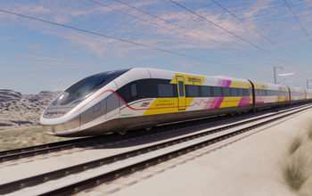 New rendering of Brightline West train.