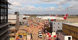 Planes at the gate at Heathrow Airport in London