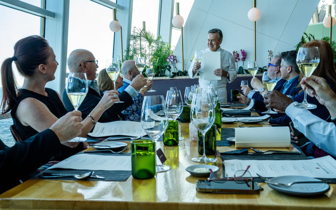 Celebrity Cruises' Global Culinary Ambassador, Daniel Boulud, hosts an exclusive Chef's Table dinner for Captain's Club members. Celebrity Cruises' Global Culinary Ambassador, Daniel Boulud, hosts an exclusive Chef's Table dinner for Captain's Club members.