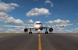Plane on taxiway