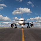 Plane on taxiway