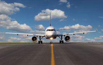 Plane on taxiway
