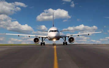 Plane on taxiway
