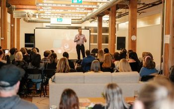 attendees at Intrepid Travel Toronto Office Book Launch
