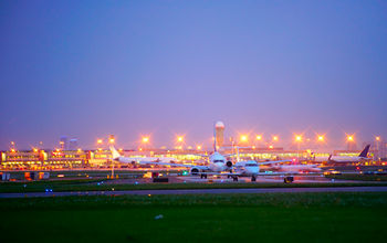 Planes at Toronto Pearson International Airport.