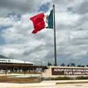 Entrance to Tulum International Airport in Mexico.