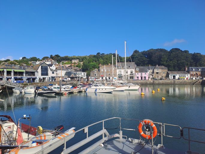 The harbor of Padstow in Cornwall, England