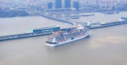 MSC Bellissima in Shanghai, China.
