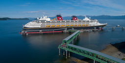 A Disney ship at Icy Strait Point