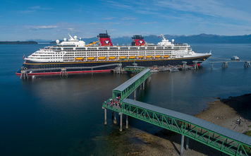 A Disney ship at Icy Strait Point